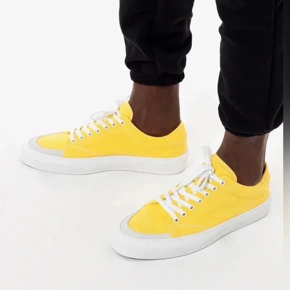 John Elliott Mens/Youth Haze Low Canvas In Canary Italian Made EU 41 US 8 - Picture 5 of 14